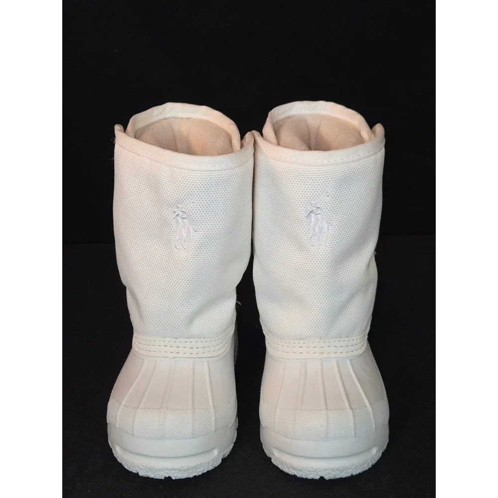 Polo Ralph Lauren Kids White Puffer Snow Boots Size 4‎ Toddler EUR 19